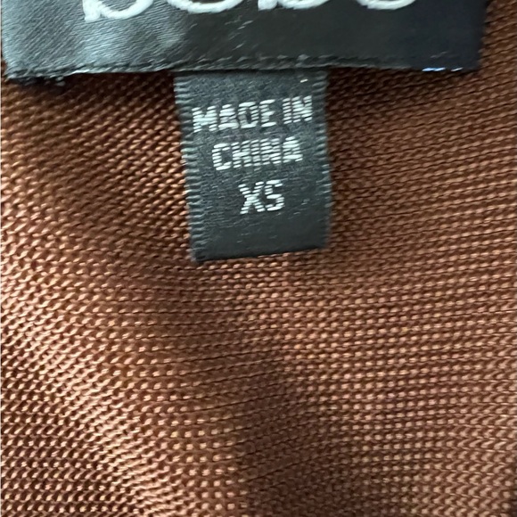 Bebe women’s semi sheer tank with sequined accents brown size XS NWOT - Picture 3 of 6